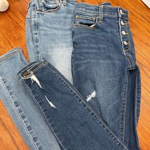 2 pair of button fly jeans